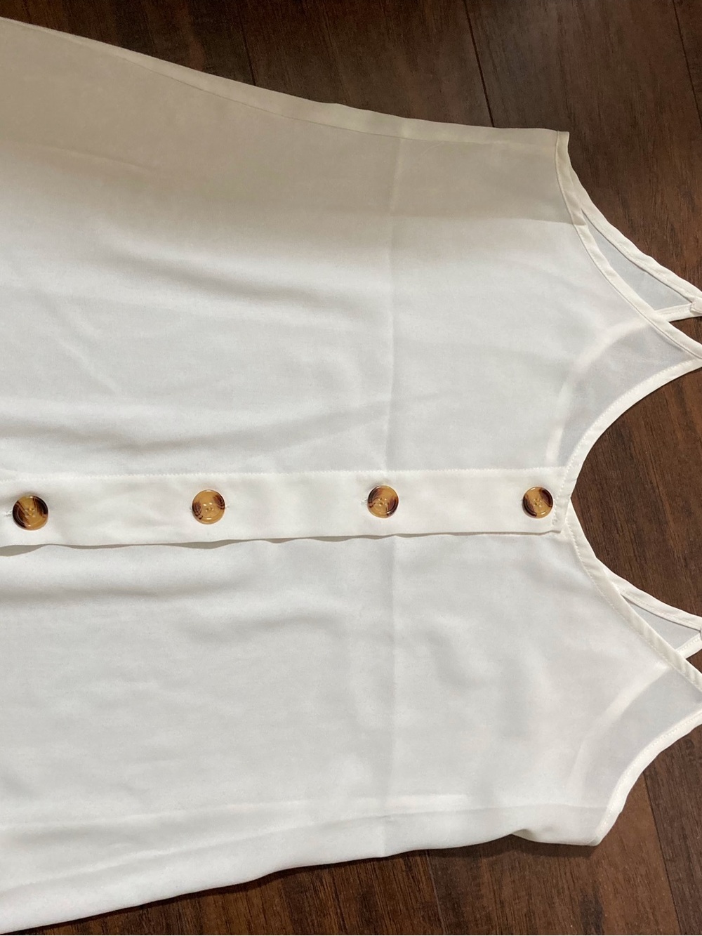 New off white button down Cami